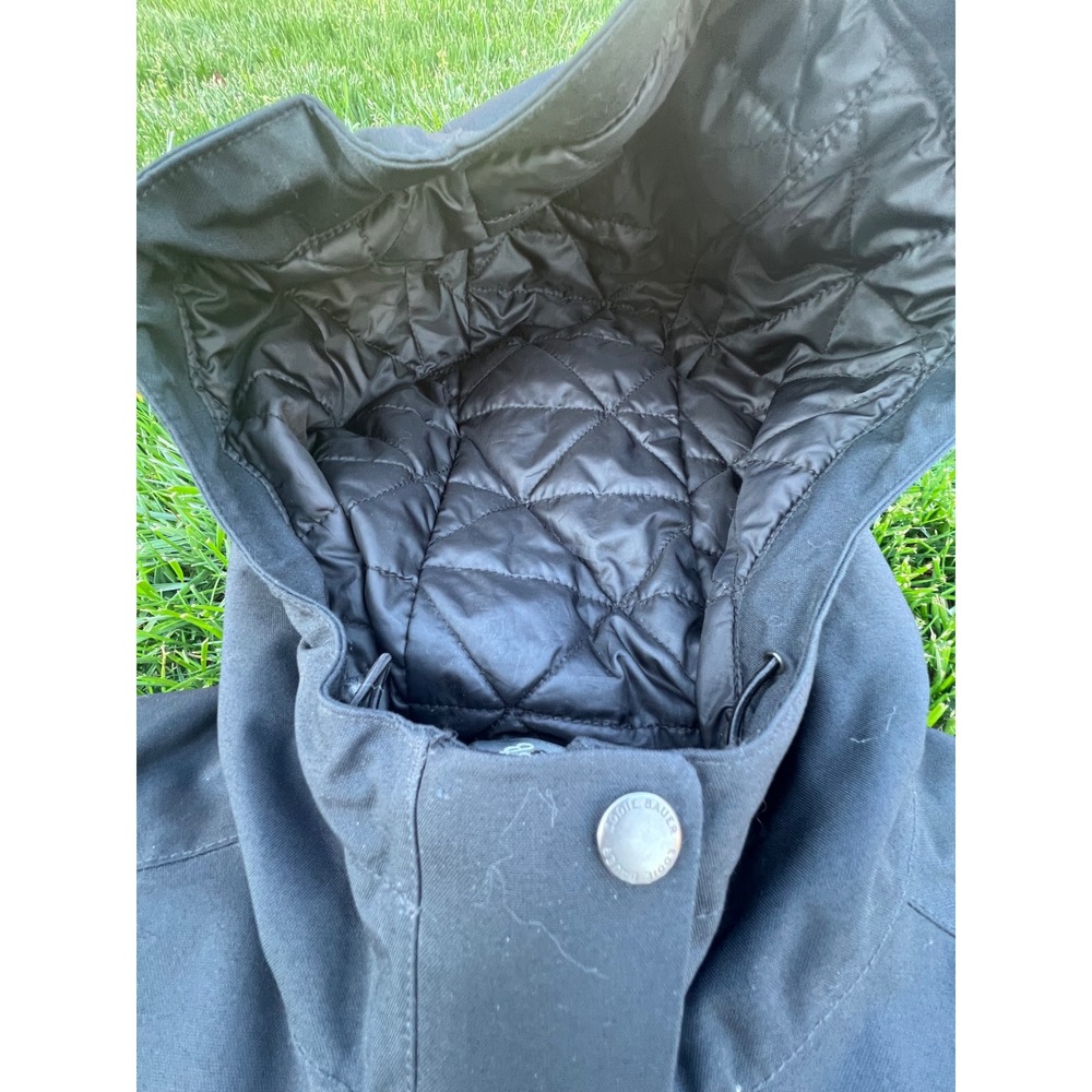 Eddie Bauer WeatherEdge Black Quilted Hooded Parka Jacket Womens Medium - Picture 13 of 16
